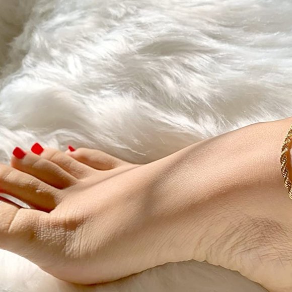 Neiman Marcus Miabella Italian 18K Gold Over Silver 2mm, 3mm Anklet Bracelet - Picture 3 of 5